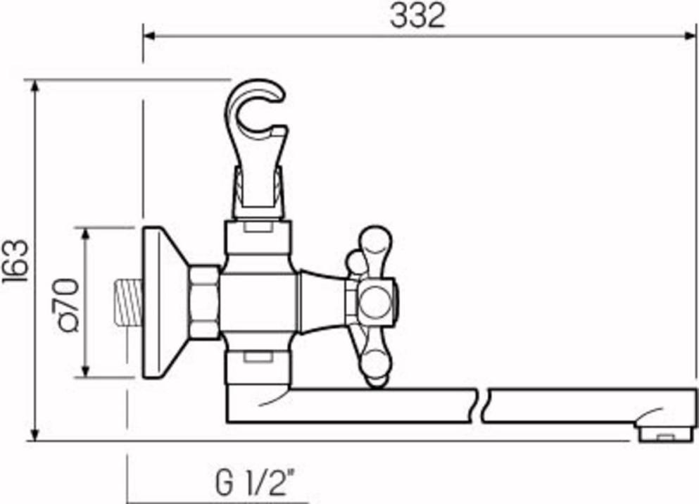 Смеситель для ванной РМС SL71-143P, хром