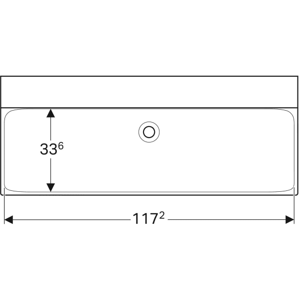 Раковина 120 см Geberit Xeno² 500.552.01.1, белый