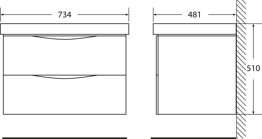 Мебель для ванной BelBagno Fly 70 rovere moro