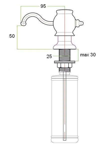 Дозатор для жидкого мыла Zorg Inox ZR-24 ЧЕРНЫЙМЕТАЛЛ черный