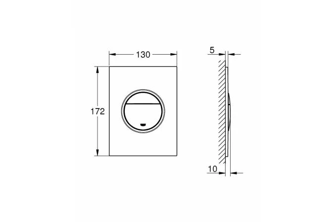 Кнопка смыва Grohe Nova Cosmopolitan 37601GN0, холодный рассвет матовый