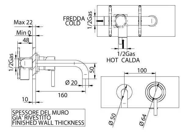 Смеситель для раковины Bandini Stel 960320SS00CC хром