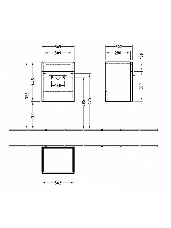 Тумба под раковину Villeroy&Boch Verity Design B01700DH