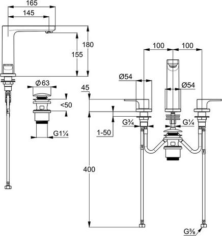 Смеситель для раковины Kludi Zenta SL 483930565, хром