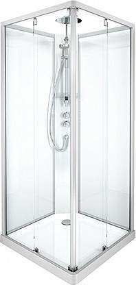 Передняя стенка душевой кабины 90x90 Ido Showerama 10-5 Comfort 558.210.00.1 матовый хром + прозрачное стекло