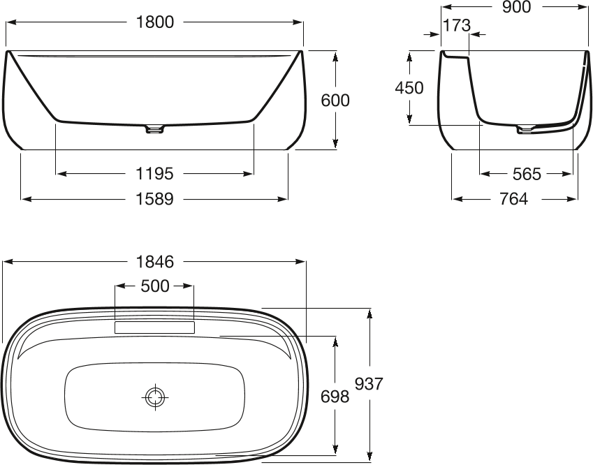 Акриловая ванна Roca Beyond 180х90 248453000 со смесителем