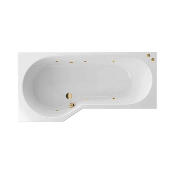 Акриловая ванна Excellent Be Spot 160х80 WAEX.BSL16.SOFT.GL золото, белый