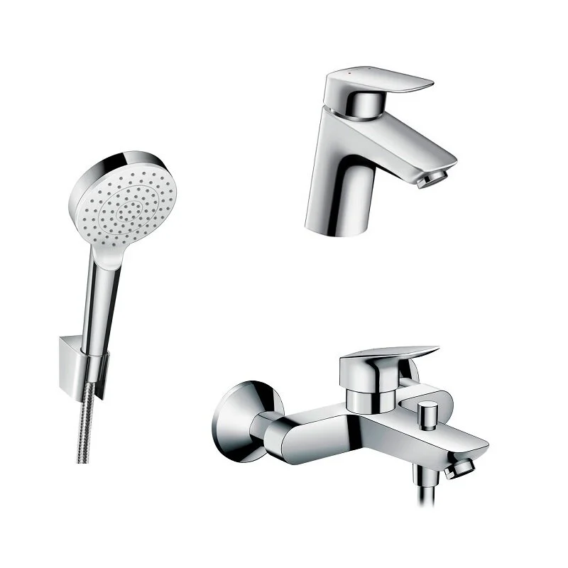 Душевой комплект Hansgrohe, хром, 71400000/71070000/26690400