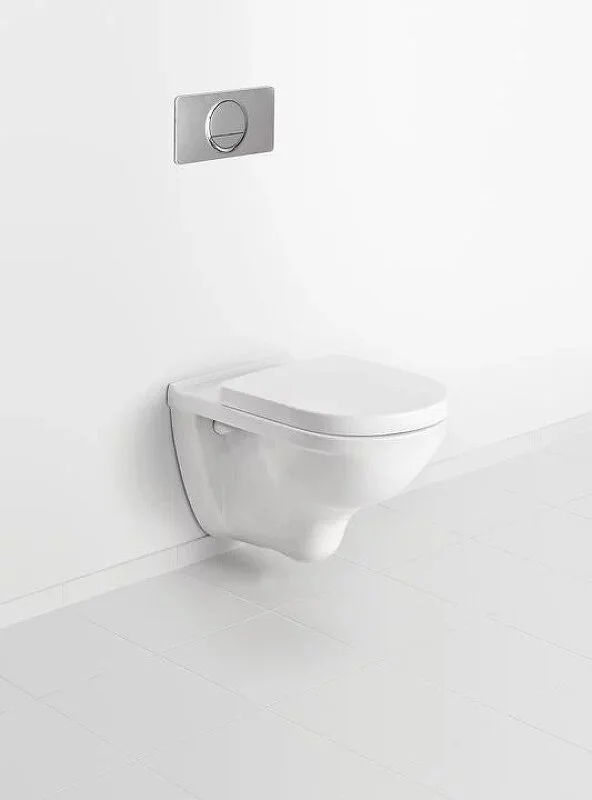 Инсталляция Geberit Duofix Delta c унитазом Villeroy&Boch O.novo, крышка микролифт, клавиша хром, 458.134.21.2/5660H101