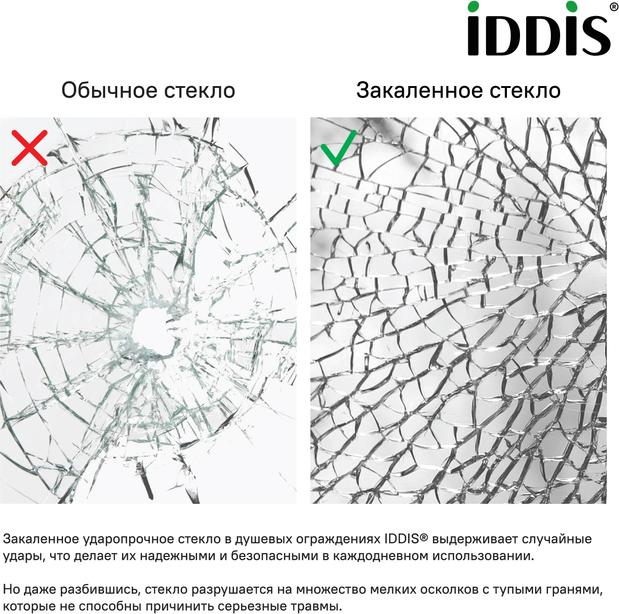 Душевая дверь в нишу 110x195 см Iddis Slide SLI6CH1i69, стекло прозрачное