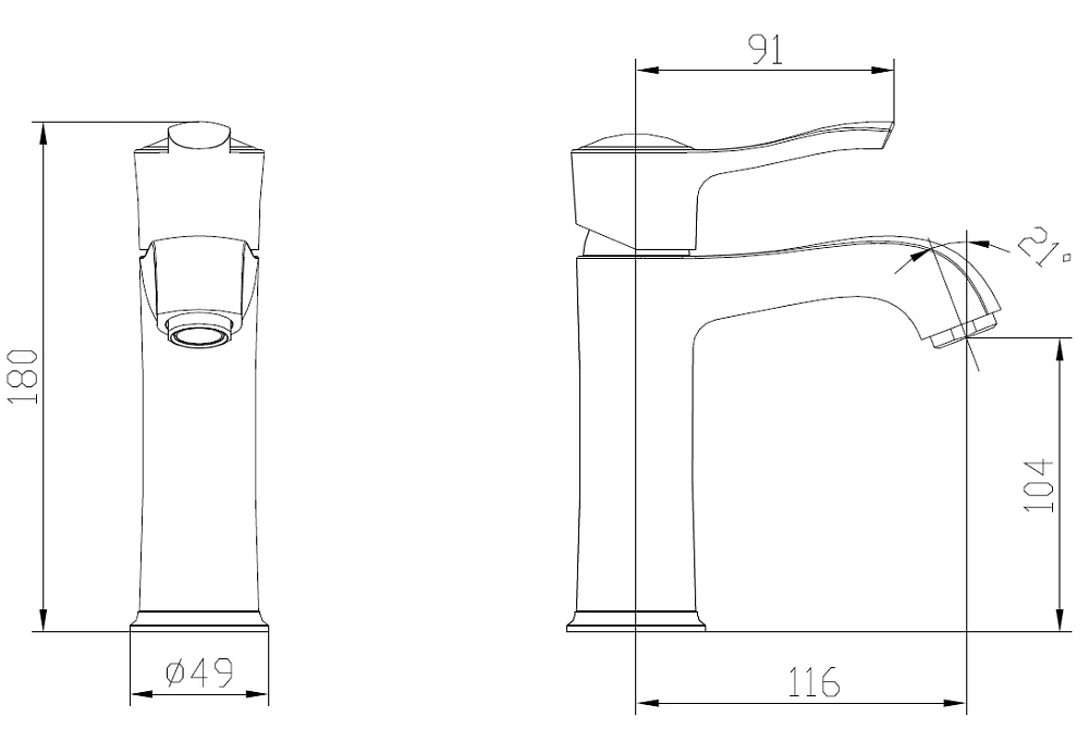 Смеситель для раковины SmartSant Смарт-Винтаж SM263506GL