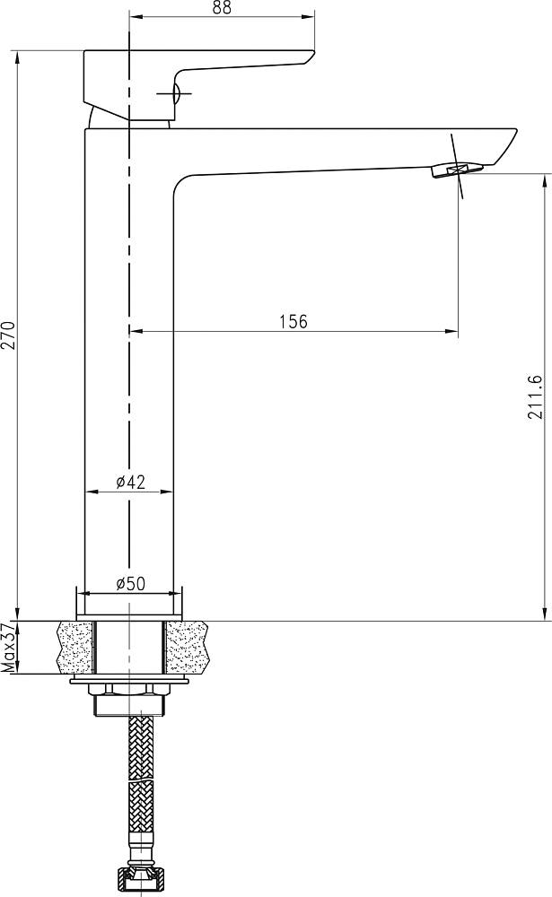 Смеситель BelBagno Rowena ROW LMC CRM для раковины