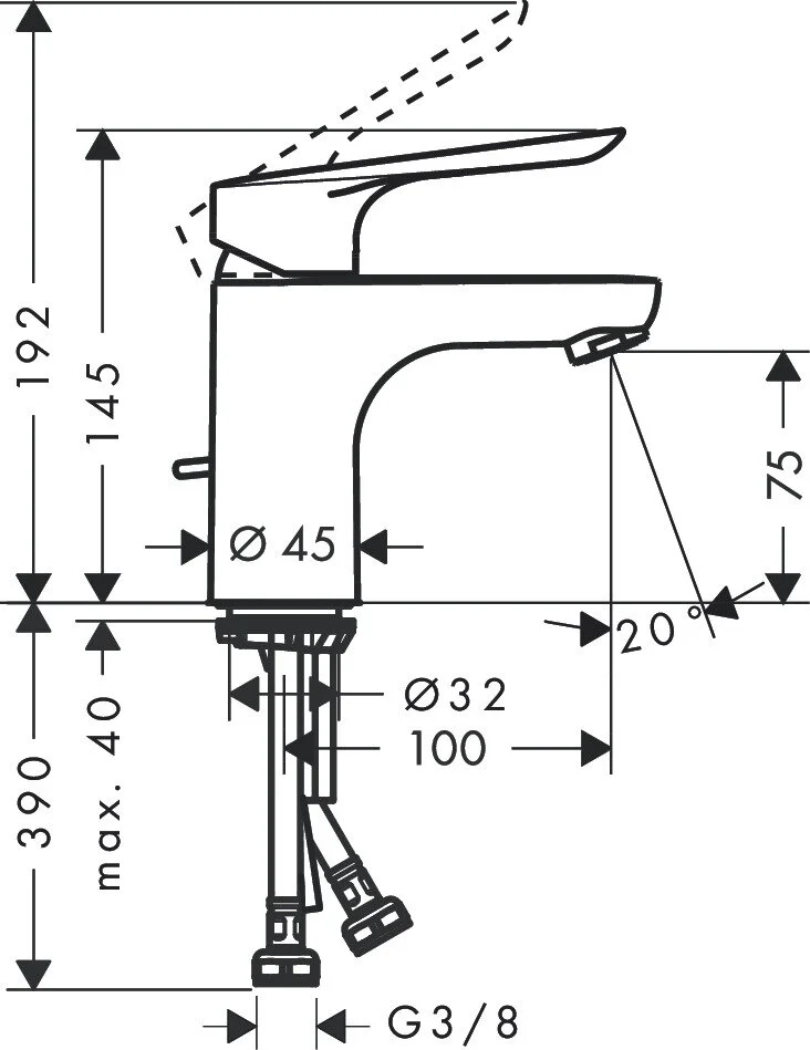 Смеситель для душа Hansgrohe Logis E 71177000/71610000/26532400 хром