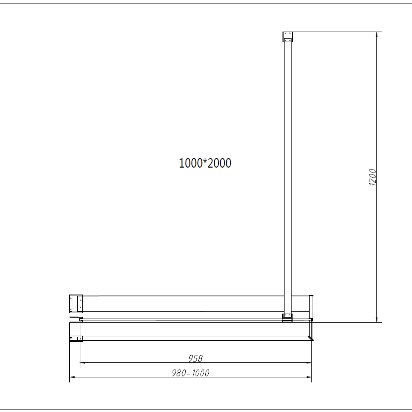 Душевая перегородка Vincea Walk-In HR VSW-4HR100CL 100 см, хром, стекло прозрачное