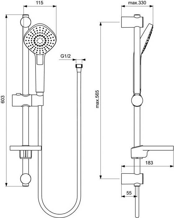 Комплект смесителей 3 в 1 Ideal Standard Ceraflex BD005AA, хром