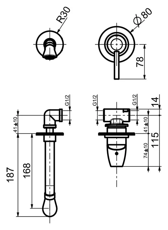 Смеситель для раковины Webert Opera Moderna OE830606560 черный