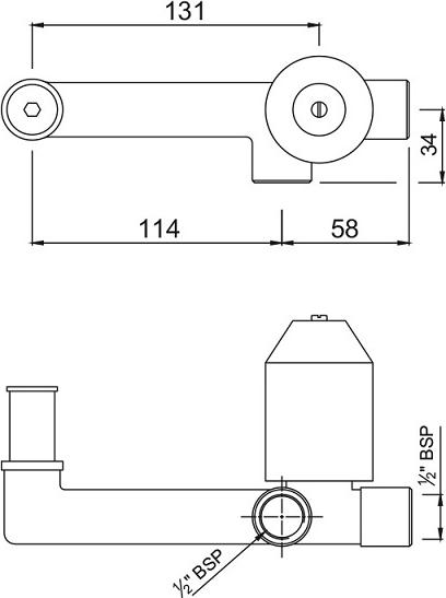 Скрытая часть для смесителя Jaquar Allied ALD-CHR-233, хром