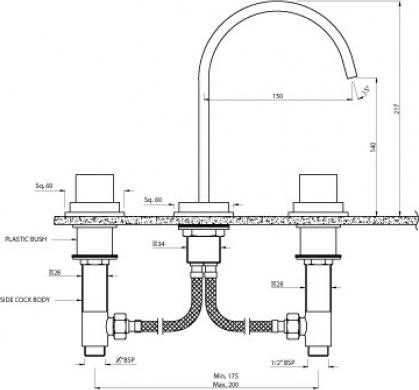 Смеситель для раковины Artize Cellini CEL-CHR-47189, хром