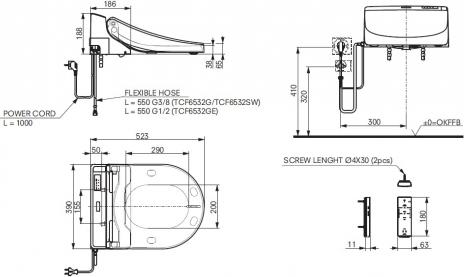 Подвесной унитаз TOTO MH Washlet GL 2.0 CW162Y#XW с сиденьем с функцией биде TCF6532G#NW1