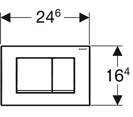 Кнопка смыва Geberit Delta 30 115.137.46.1, хром матовый