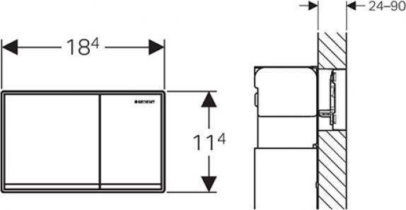 Кнопка смыва Geberit Omega 60 115.081.GH.1, хром