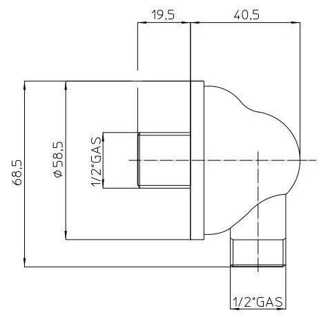 Шланговое подключение  Bossini V00014.021 DO