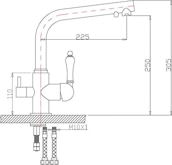 Смеситель для кухни Zorg Sanitary ZR 313 YF-33 BR, бронза