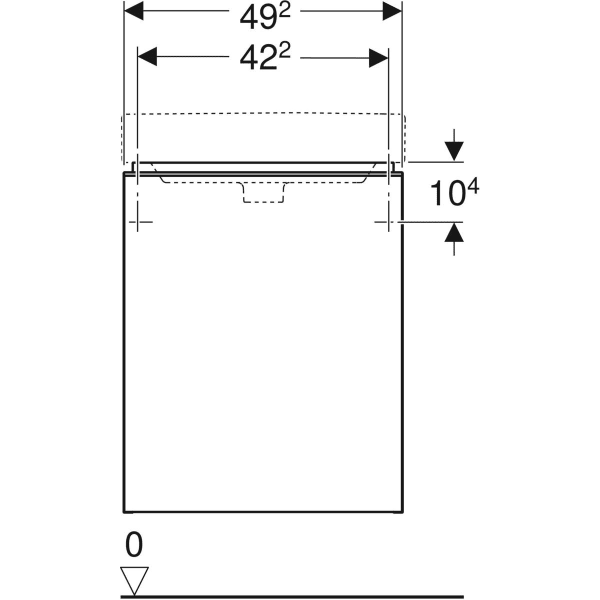 Тумба для комплекта 49 см Geberit Smyle Square 500.364.JK.1, тёмно-серый