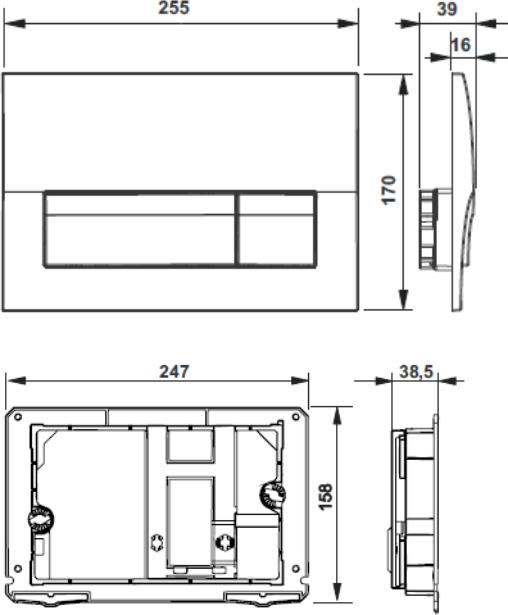 Комплект Roca Gap 7893104100 подвесной унитаз + инсталляция + кнопка