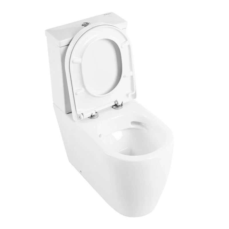 Напольный унитаз BelBagno Marino BB105CPR/BB105T/BB105SC, безободковый, крышка Soft Close, белый