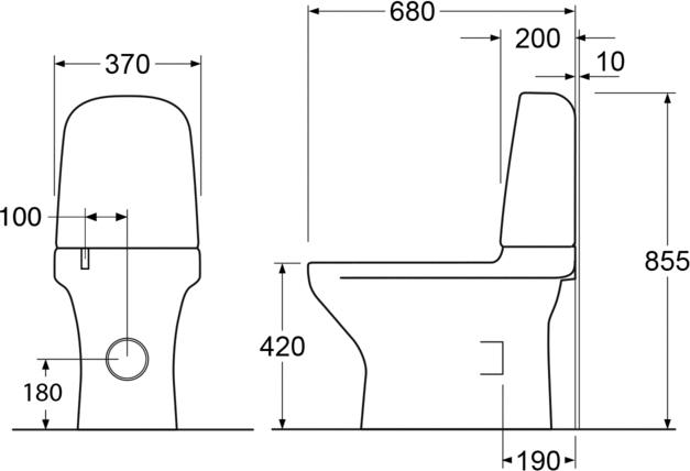 Унитаз-компакт Gustavsberg Estetic Hygienic Flush белый