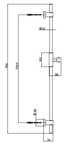 Штанга душевая Bossini D91000.030