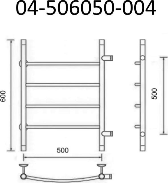 Полотенцесушитель водяной Маргроид B4 04-506050-004 50x60 см