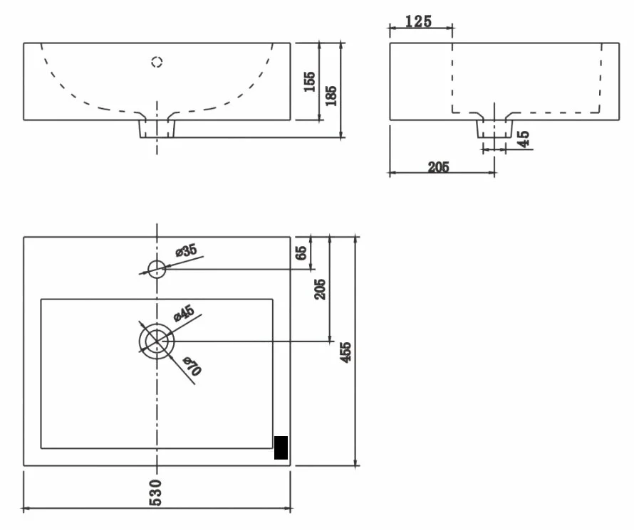 Раковина накладная SSWW CL CL3136 белый