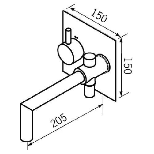 Смеситель для ванны с душем Jado Geometry F1336AA хром