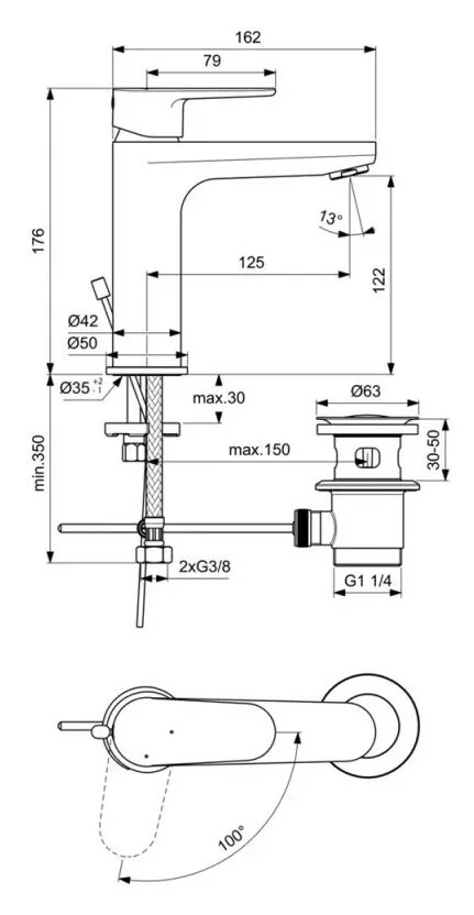 Смеситель для раковины Ideal Standard Cerafine BC701AA хром