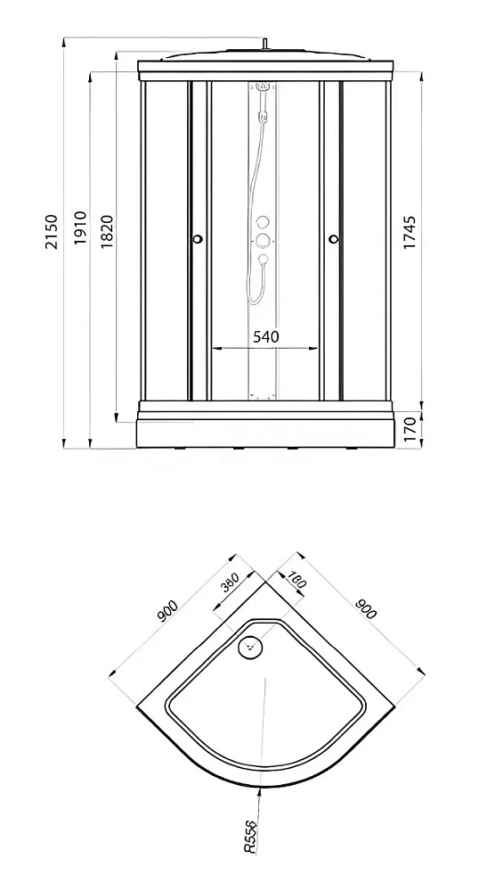 Душевая кабина Maroni Line 465915