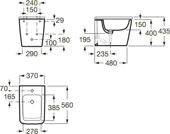 Крышка для биде Roca Inspira 80653200B