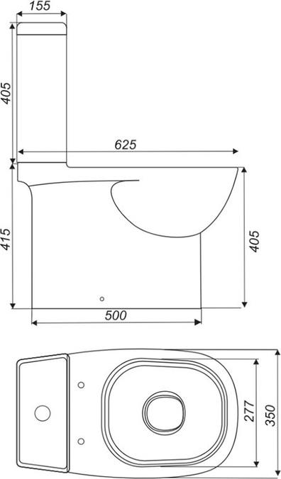 Унитаз-компакт Sanita Luxe Quadro QDRSLCC01151022 с бачком и сиденьем микролифт, белый