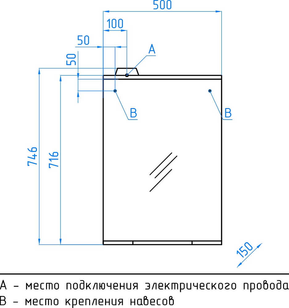 Зеркало Style Line Эко Стандарт Инга 50/С белое