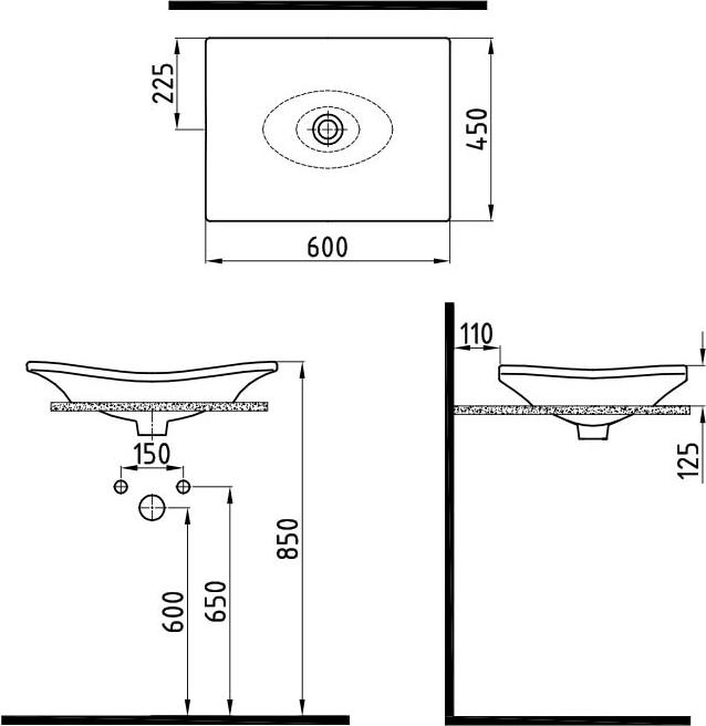 Раковина Bien Lotus LTLU06001FD0W3000 60 см