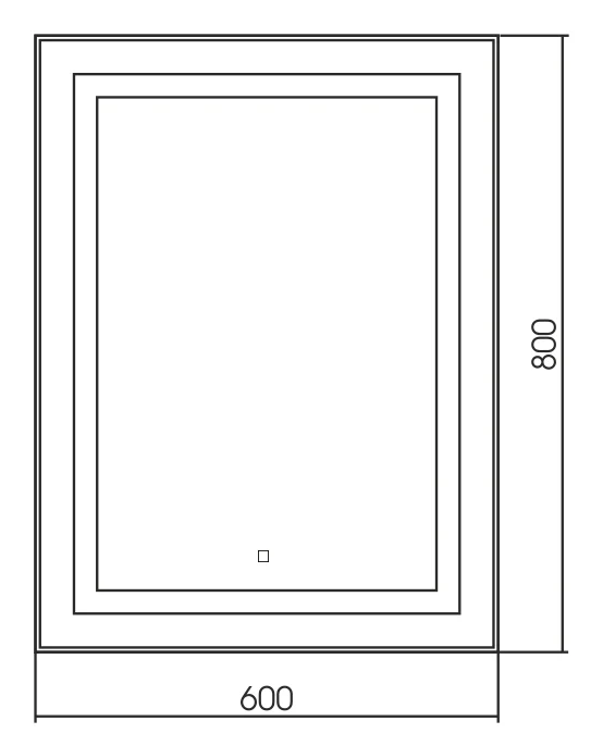 Зеркало Azario Саурон LED-00002510 черный