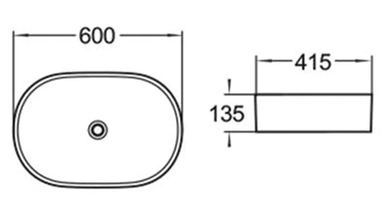 Раковина накладная Azario AZ-78326MB черный