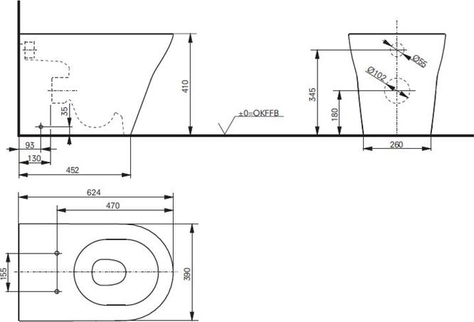 Приставной унитаз TOTO MH CW163Y