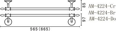 Полотенцедержатель Art&Max Bohemia AM-E-4224-Cr, хром