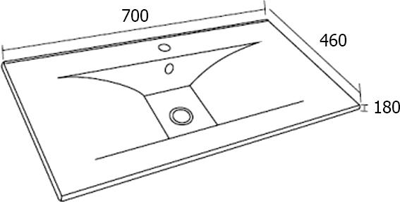 Тумба с раковиной Sanvit Кубэ-3 70