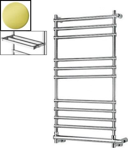 Полотенцесушитель электрический Margaroli Sole 564-11 ВОХ 5644711GOPB с полкой, золото