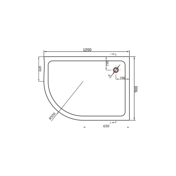 Душевой поддон Vincea VST-2AJ-1290R 120x90, белый