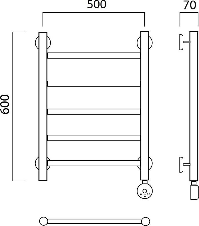 Полотенцесушитель электрический Aquanerzh Прямая 000-10A6050_R