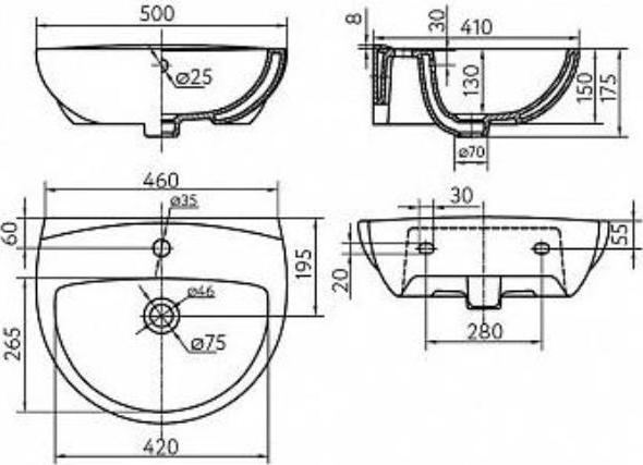 Раковина IFO Arret RS031050000 50 см